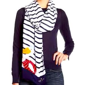 Kate Spade Percy on a stripe scarf